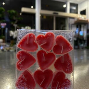 Bougie parfumée coeur x9